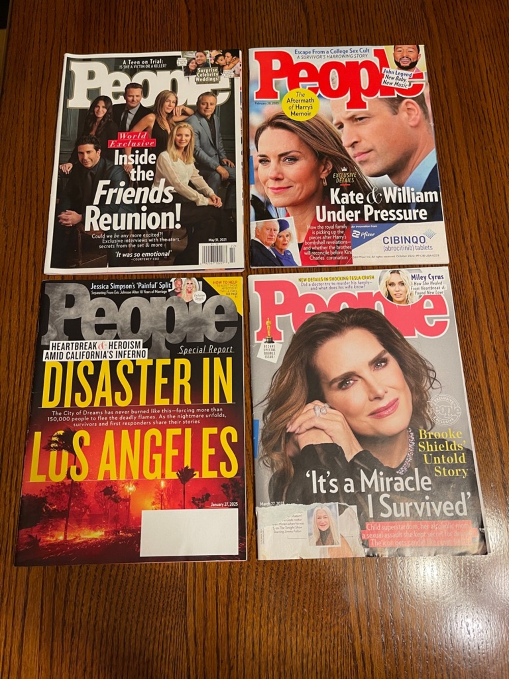 Set of 4 People Magazines - Assorted Covers